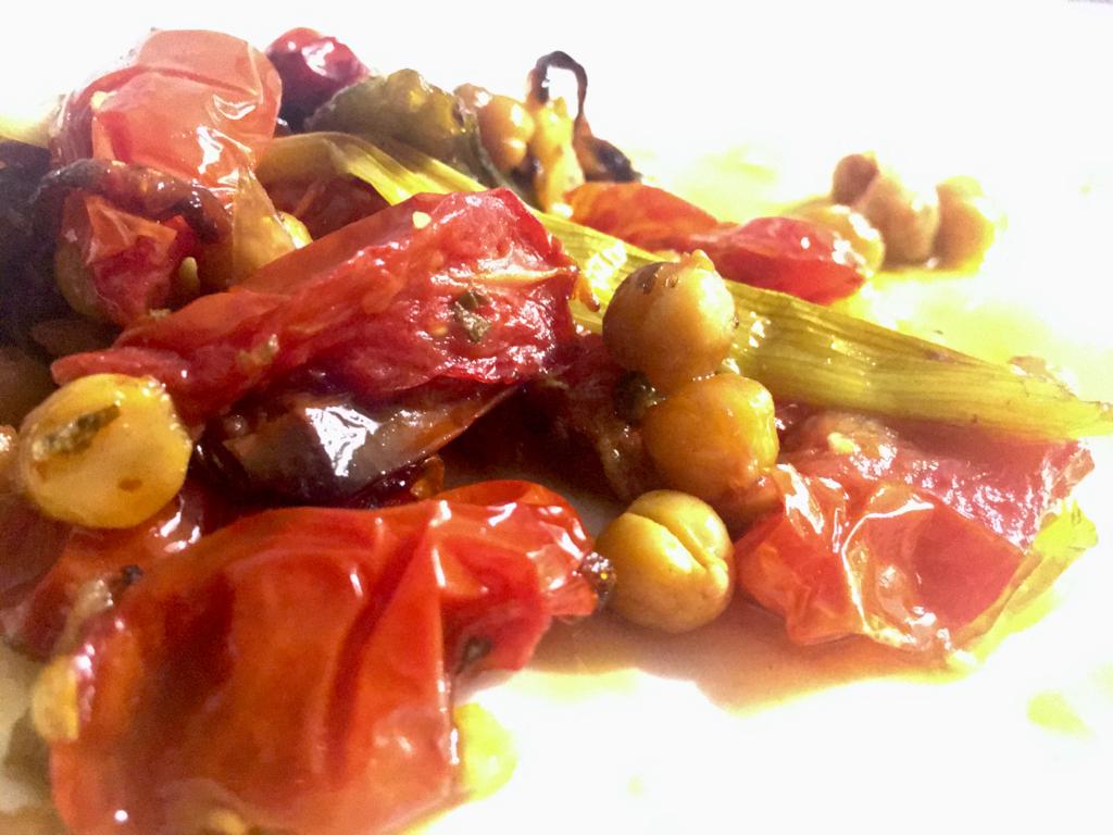 Verdure e ceci confit